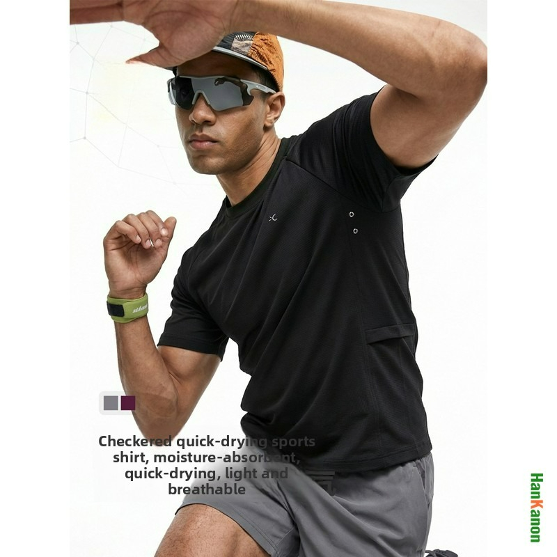 Aquatic Sports Performance - Maglietta Sportiva da Uomo per Corsa