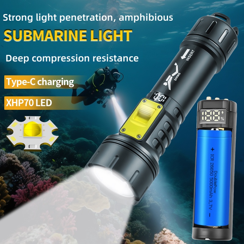 Aquatic Diving - Nuova torcia subacquea XHP70 Custodia di