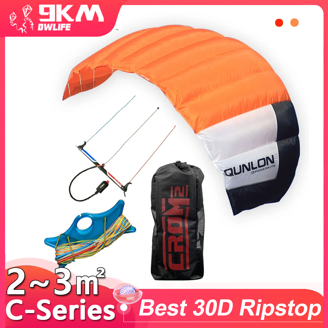9km2~3mq Triple Line Power Tra - Kite Surf Bar Control recensione e prezzo